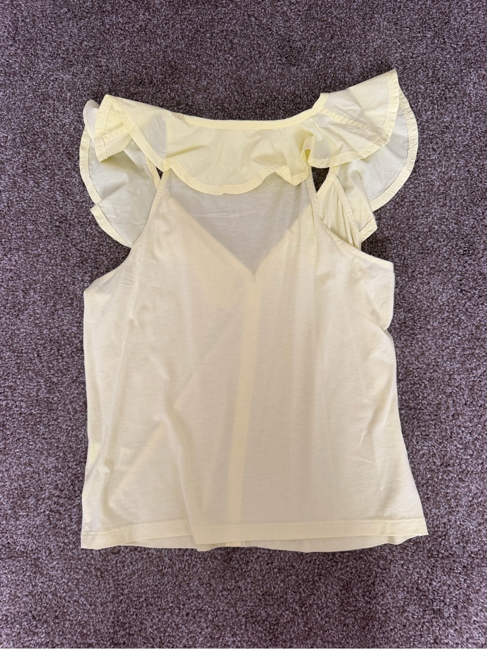 Nation LTD Pale Yellow Ruffle V-Neck Camisole - Picture 6 of 8
